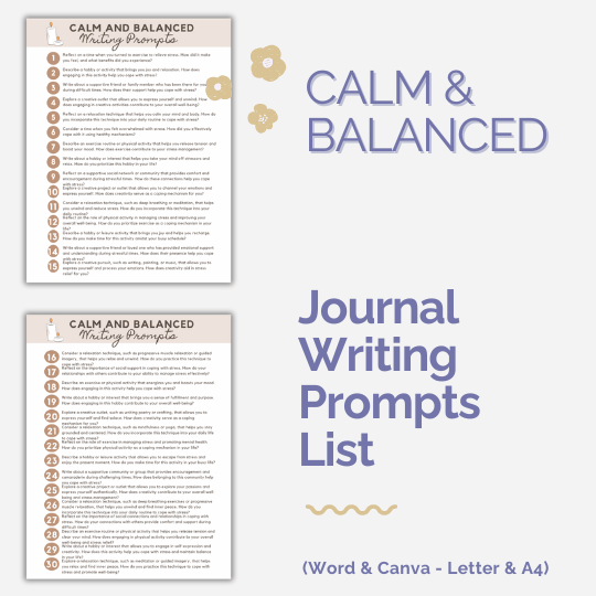 DFY Journal With Prompts BUNDLE: Harmony and Healing Collection