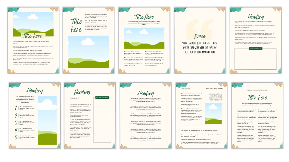 CANVA TEMPLATE TOOLKIT: UNDATED CALENDAR