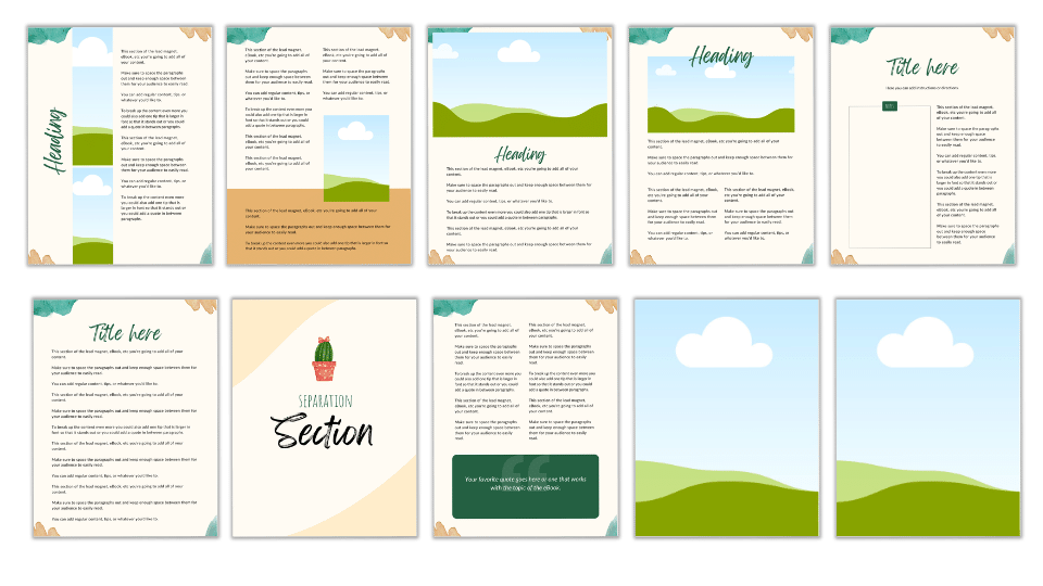CANVA TEMPLATE TOOLKIT: UNDATED CALENDAR
