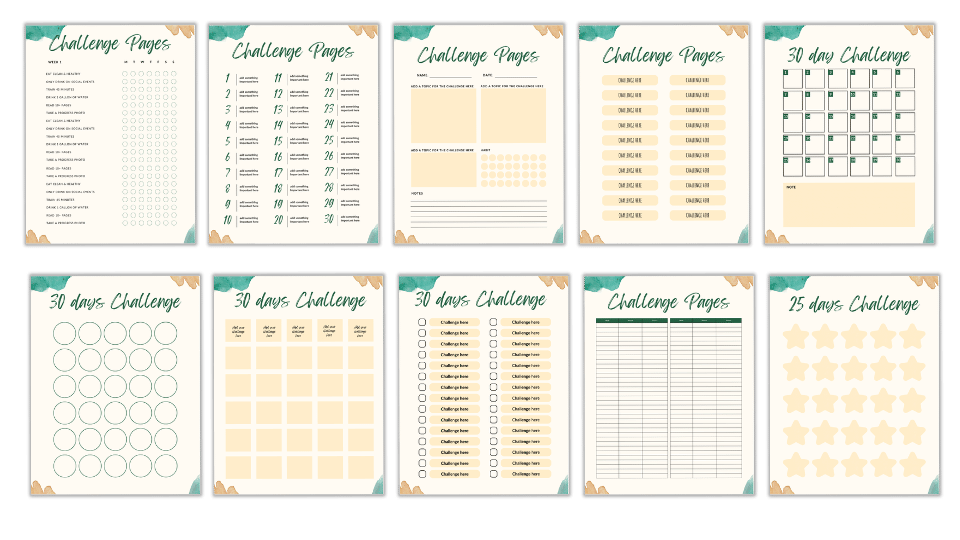 CANVA TEMPLATE TOOLKIT: UNDATED CALENDAR