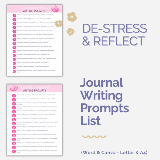 DFY Journal With Prompts BUNDLE: Stress Reduction Collection