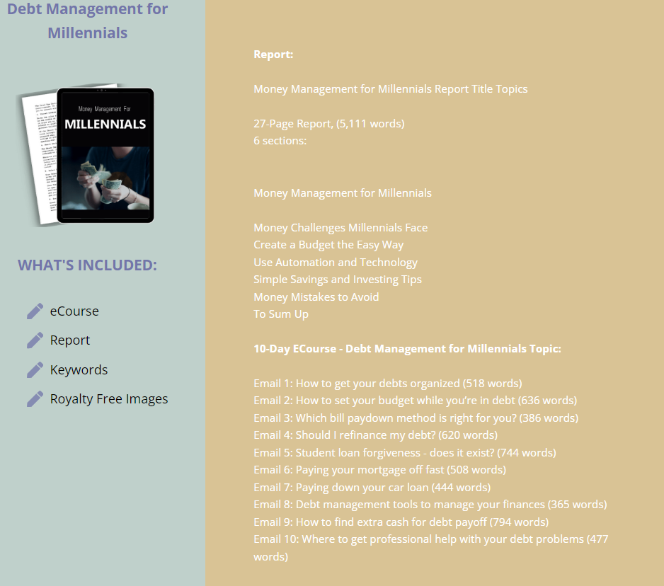 DFY Bundle: Finance PLR