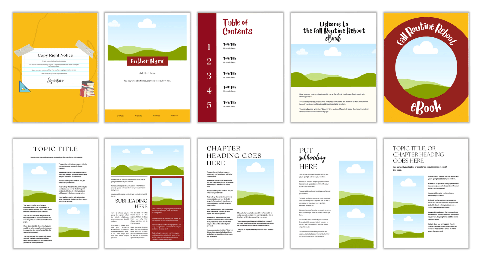 CANVA TEMPLATE TOOLKIT: FALL ROUTINE REBOOT