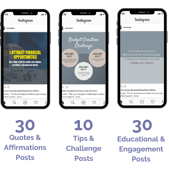 100 Financial & Budget Canva Templates for Social Media