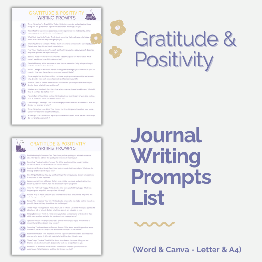 DFY Journal With Prompts: Positive Living Collection
