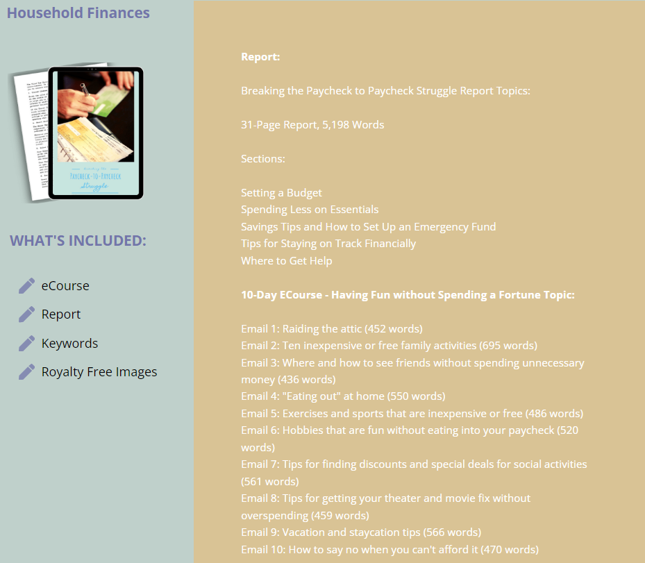 DFY Bundle: Finance PLR