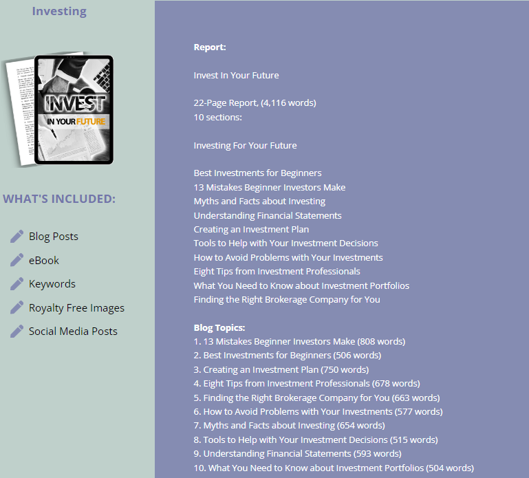 DFY Bundle: Finance PLR