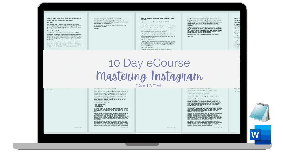 Done-For-You Report & eCourse: Mastering Instagram
