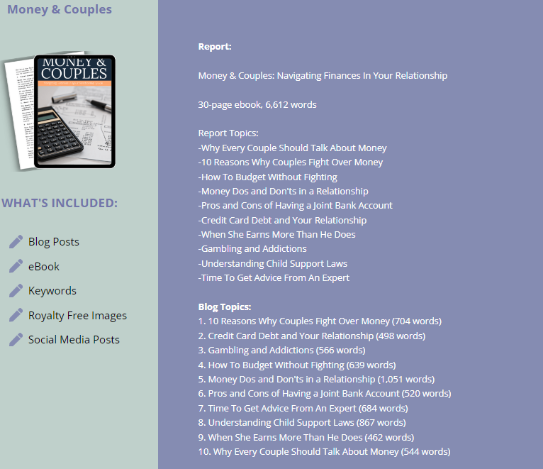 DFY Bundle: Finance PLR