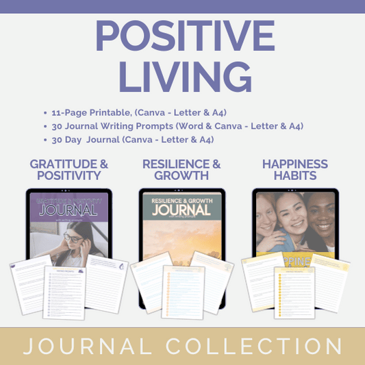 DFY Journal With Prompts: Positive Living Collection