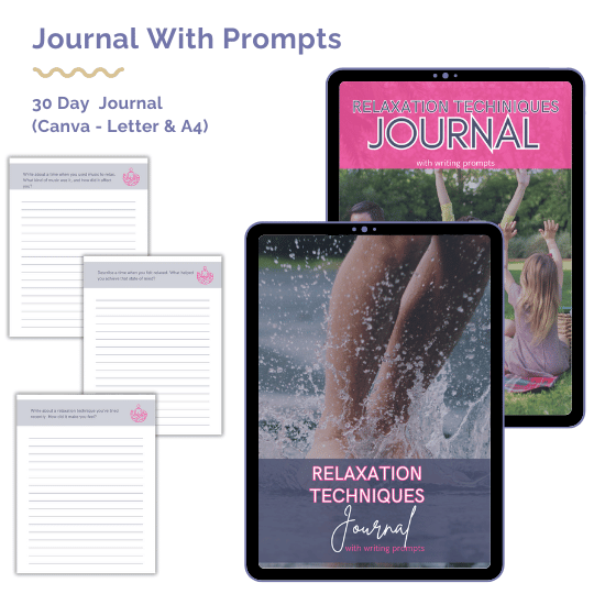 DFY Journal With Prompts BUNDLE: Stress Reduction Collection