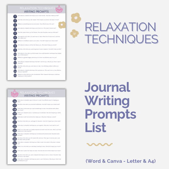 DFY Journal With Prompts BUNDLE: Stress Reduction Collection