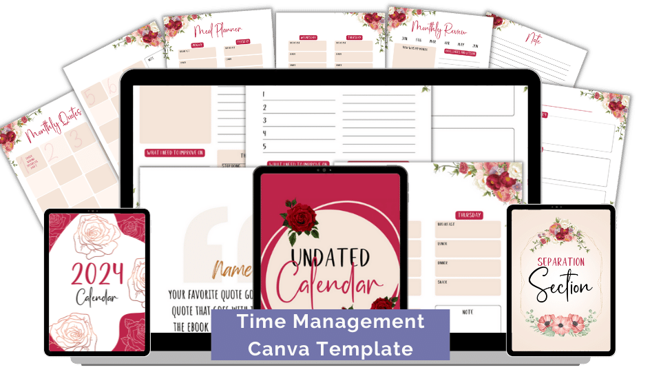 CANVA TEMPLATE TOOLKIT: UNDATED CALENDAR