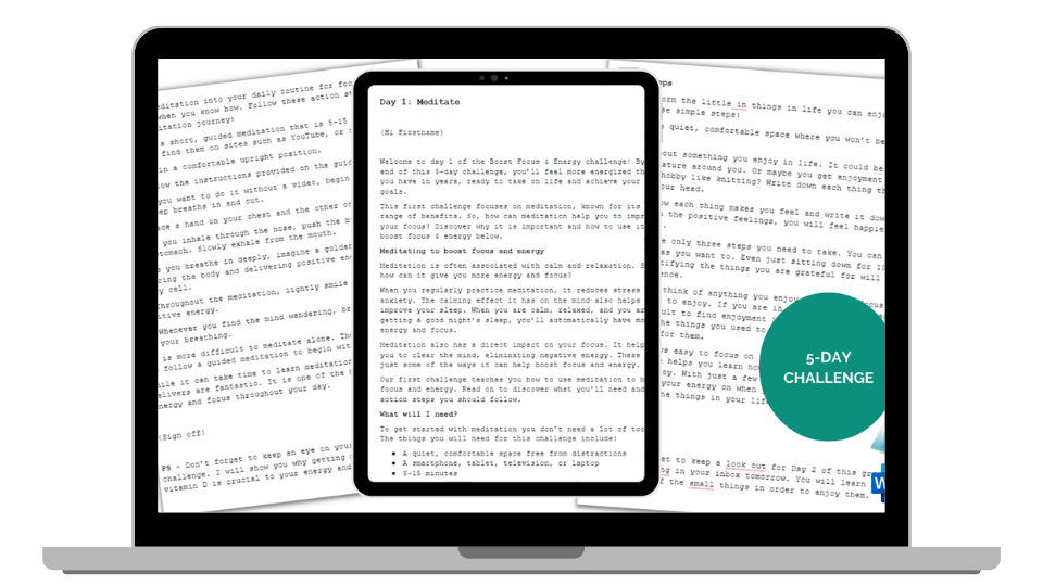 Done-For-You Challenge: Boost Focus & Energy