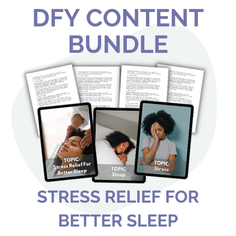 DFY Content Bundle: Stress Relief For Better Sleep