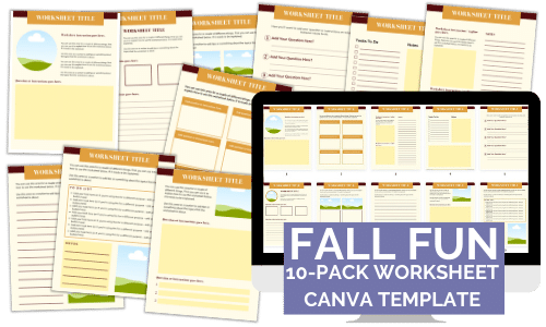 Fall Fun Worksheet Canva Templates