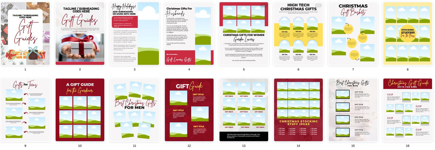 Holiday Gift Guide Canva Template