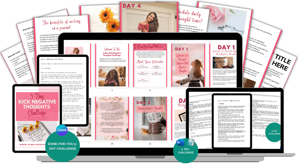 Done-For-You Challenge: Kick Your Negative Thoughts To The Curb