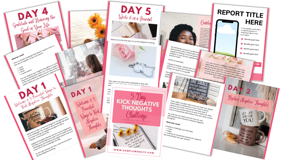 Done-For-You Challenge: Kick Your Negative Thoughts To The Curb