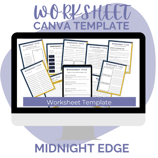 Midnight Edge Worksheet Canva Templates