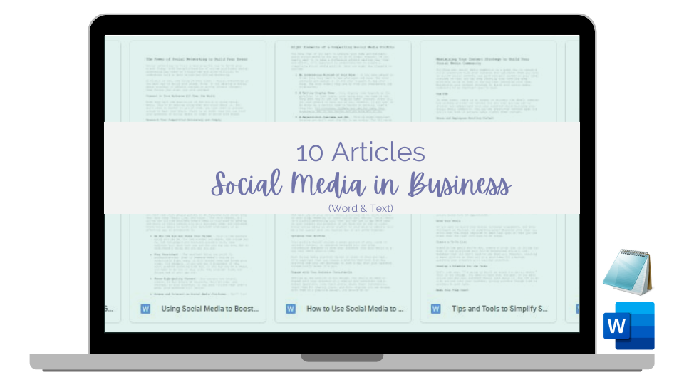 Done-For-You eBook & Blog Posts: Social Media For Business