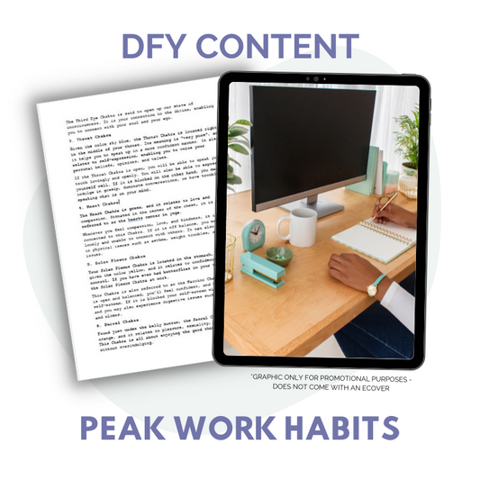 DFY Content: Peak Work Habits