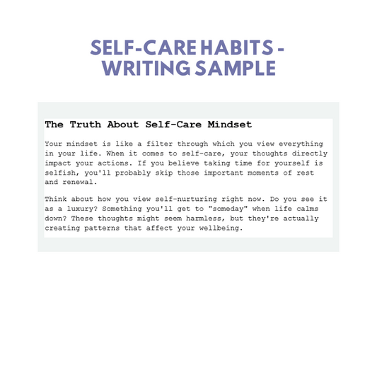 DFY Content: Self-Care Habits