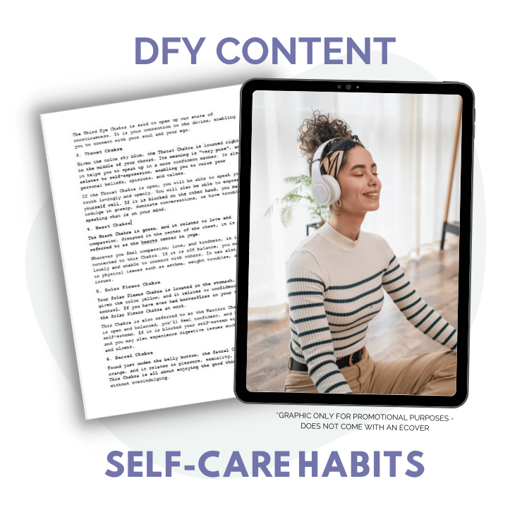 DFY Content: Self-Care Habits