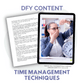 DFY Content: Time Management Techniques