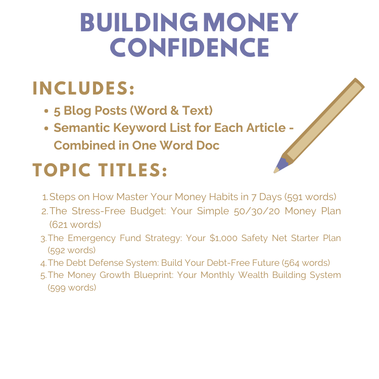 DFY Content: Building Money Confidence