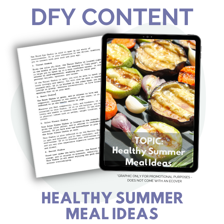 DFY Content: Healthy Summer Meal Ideas