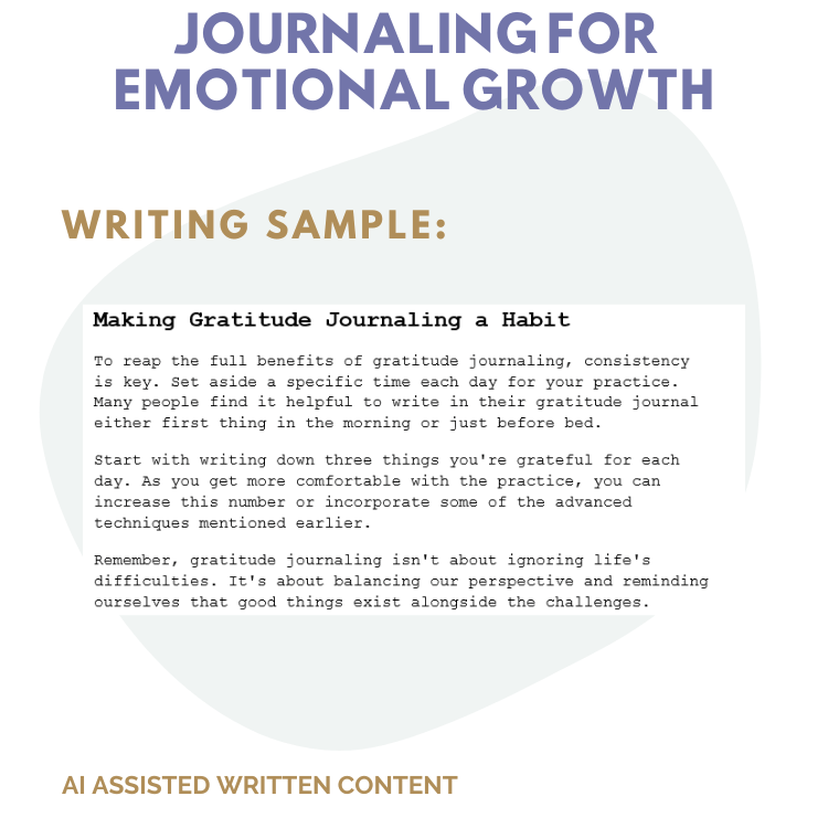 DFY Content:Journaling for Emotional Growth