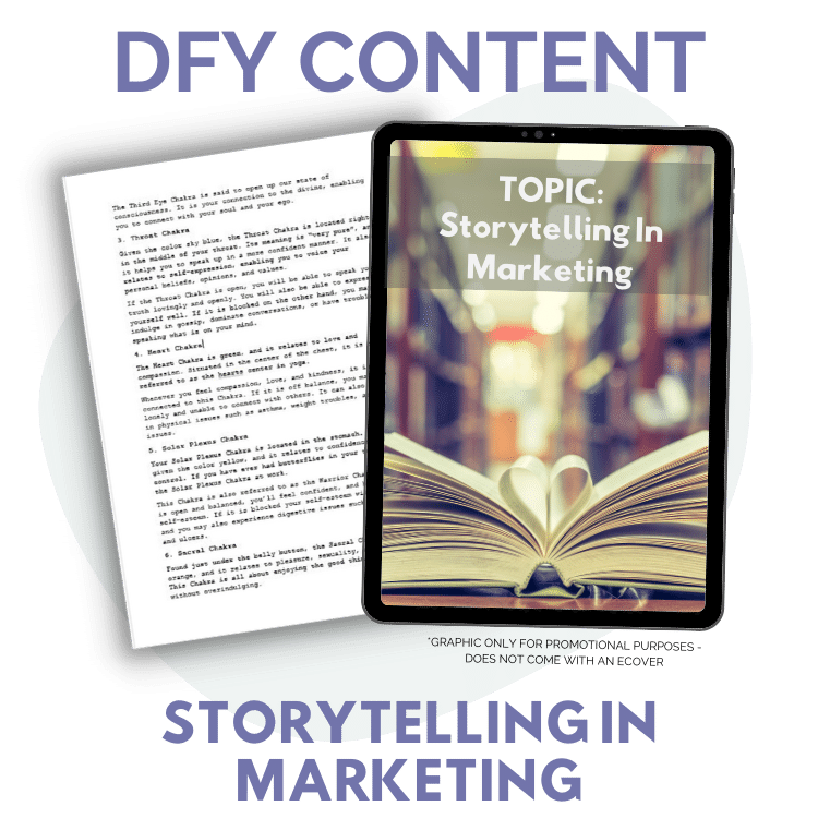DFY Content: Storytelling in Marketing