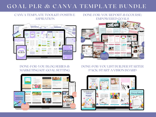 Goal PLR & Canva Template Bundle