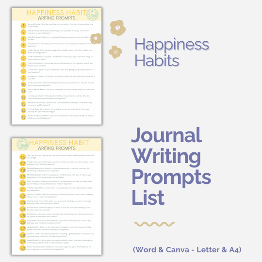 DFY Journal With Prompts: Positive Living Collection