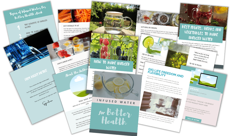 Done-For-You Blog Series & Marketing Kit: Infused Water For Better Health