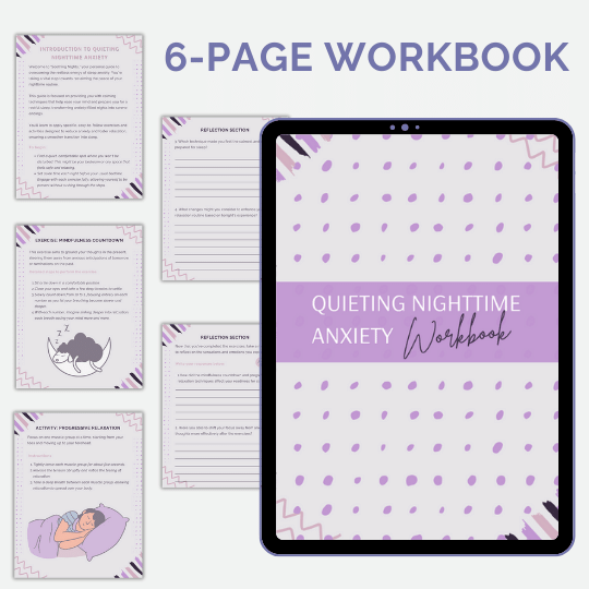 Canva Template: Quieting Nighttime Anxiety Workbook