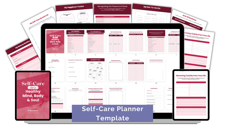 Canva Template: Total Self-Care Workbook Planner