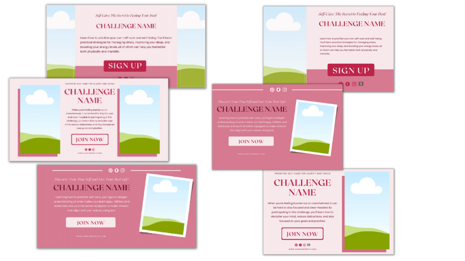 DFY CONTENT & CANVA TEMPLATES: Self-Care Big Pack