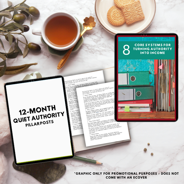 Quiet Authority PLR Bundle: 8 Core Systems + 12 Months of Content - AI-DRIVEN