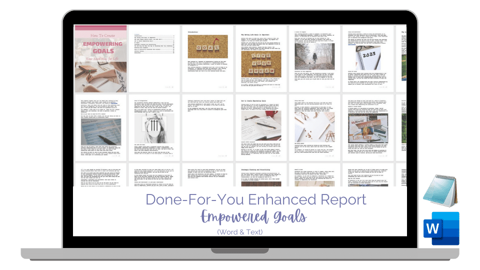 Done-For-You Report & eCourse: Empowered Goals