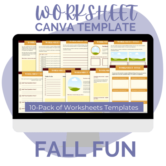 Fall Fun Worksheet Canva Templates
