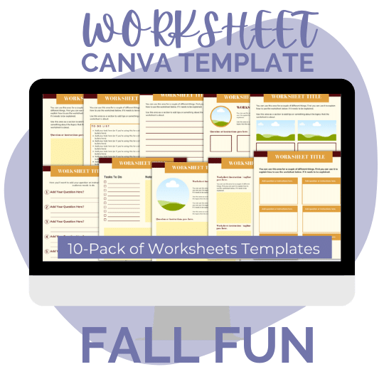 Fall Fun Worksheet Canva Templates