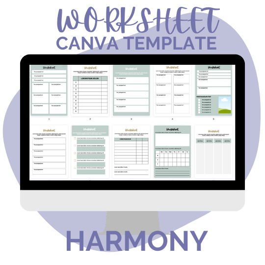 Harmony Worksheet Canva Templates – Your Essential Toolbox