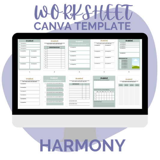Harmony Worksheet Canva Templates