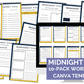 Midnight Edge Worksheet Canva Templates