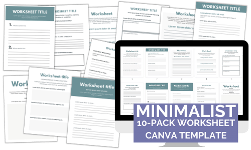 Minimalist Worksheet Canva Templates – Your Essential Toolbox