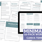 Minimalist Worksheet Canva Templates