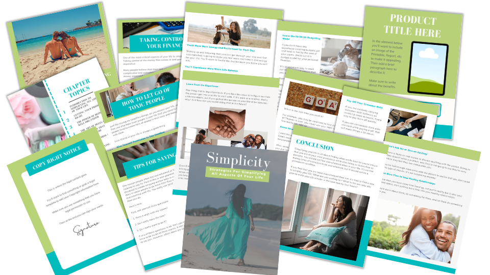 Done-For-You Report & eCourse: Simplicity & Decluttering Your Life