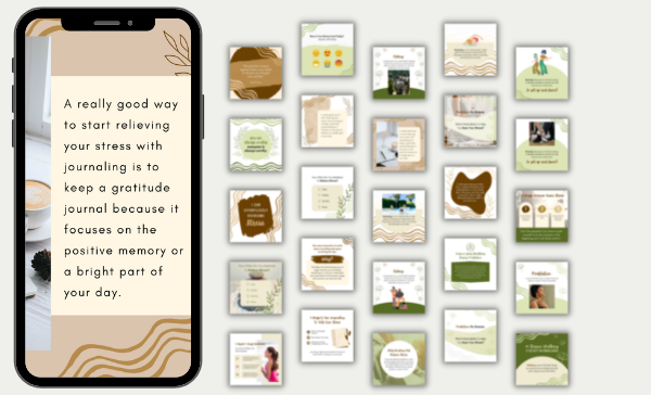 100 Stress Relief Canva Templates for Social Media